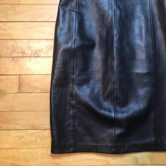 Antonio Melani Black Leather Farrell Sheath Dress - Picture 2 of 6